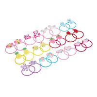 Набор резинок для волос с декором BERIOTTI 2шт пластик полиэстер d3см 12 дизайнов 