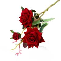 Цветы искусственные Розы с шипами 40см d-7см красный 
