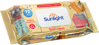 Влажные салфетки 72шт Standard Лиса(с клапаном) SUNLIGHT 