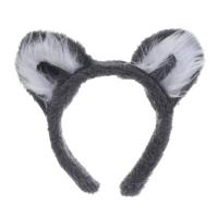 Ободок Кошачьи ушки  диаметр 10см пластик полиэстер 