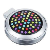 Зеркальце дорожное с расческой, пластик, 6,5см, 4 цвета, P-01 