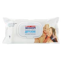 Влажные салфетки Smart Эконом, детские с клапаном, 120 шт  