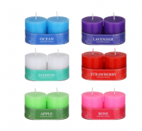 Набор свечей, 2шт, 5x5см, парафин, 6цв LADECOR 