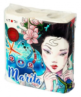 Полотенца бумажные Атори марита двухслойн 2 рулона /24 