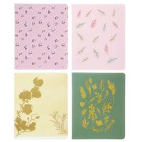 Тетрадь общая Botanica формат А5 в клетку на скобе скругленные углы, в ассортименте 48л 