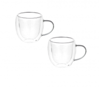 Набор кружек с двойными стенками, 2шт, 250мл, стекло BY COLLECTION 