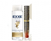 Подарочный набор EXXE очищающий тоник для лица + жидкая губная помада Glamour lips 