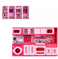 Мебель для кукол кухня с акссесуарами ИГРОЛЕНД 11,1х5,3х23,6 см 4 вида 