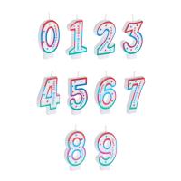 Капитан Весельчак Свеча от 0 до 9 для торта цифра с надписью 6,5х14см 