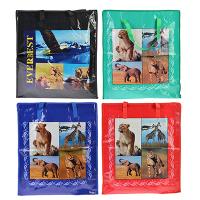 Сумка хозяйственная с рисунком, нетканый материал, 50х55х23см, 4 цвета 