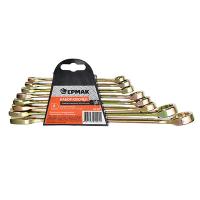 Набор ключей рожково-накидных ЕРМАК 8 предм. 8-19мм, желтый цинк 