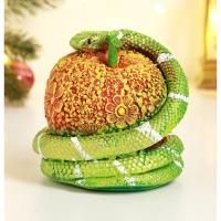  Копилка "Змея на яблоке" , 10х11см  