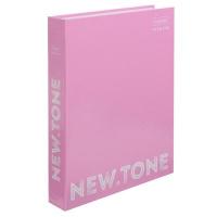 Папка на 2 кольцах А5 Hatber NEWtone 35мм 1500мкм розовая с рисунком 