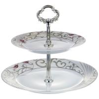 Фруктовница 2-х ярусная Guterwahl Венера исида декор серебро d=18см d=23см 
