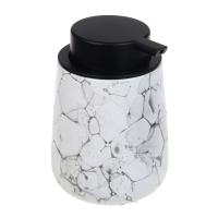Дозатор для жидкого мыла керамика VETTA Космос белый мрамор 320мл 13x9x9см 