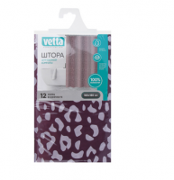 Шторка для ванной, полиэстер, 180x180см, кольца пластик, ЛЕОПАРД VETTA 