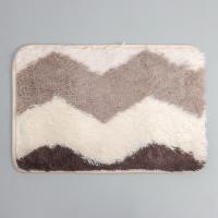 Коврик 40х60 см "Пушистик" зиг-заг, цвет серый   7478251 