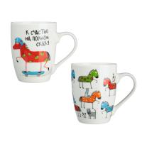 Кружка фарфор MILLIMI На полном скаку 340мл 2 дизайна 