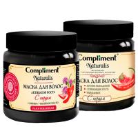 Маска для волос Compliment Naturalis с перцем 3в1 против выпадения стимуляция роста укрепление 500мл 