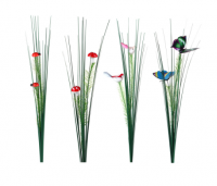 Декор на стержне Трава 80см, ПВХ, металл INBLOOM 