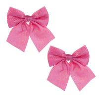 Набор бантов СНОУ БУМ 2шт 12x14см цвет розовое золото 