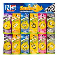 Ароматизатор бумажный NEW GALAXY "Смайл", дисплей 60 штук,  цена за 1шт 