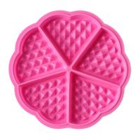 Форма для выпечки 5 ячеек Сладости Венские вафли сердце 18х18х1,5см цвет розовый 