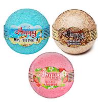 Шар бурлящий Happy Все будет клубнично, 130 г 