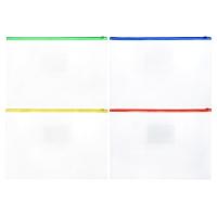 Папка на молнии для А4, 23x33см, прозрачная, ПВХ 