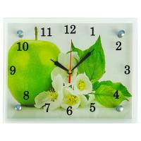 Часы-картина настенные интерьерные Яблоко бесшумные 25х20см 
