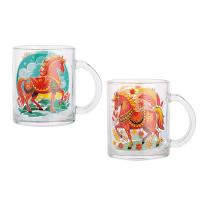 Кружка Хохлома стекло 2 дизайна 320мл 