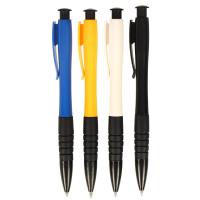 Ручка шариковая, автоматическая, синий стержень "Офис-стиль", с резиновым держателем, МИКС 