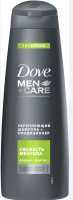 Шампунь DOVE MEN+Care 380мл Свежесть ментол 2в1 