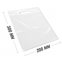 Пакет с прорубной ручкой, 20х30 (30) 