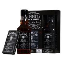 Подарочный набор 100% мужчина Гель для душа во флаконе виски и игральные карты 