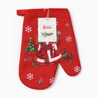 Варежка-прихв. Доляна "Новый год" 26*16см, 100%п/э   10513411 