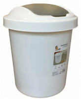 Ведро контейнер для мусора Spin&Clean Vogue ОРИДЖИНАЛ 12л h=33,2см d=28см, белый SV4044БЛ 