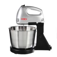 Миксер кухонный LEBEN 100Вт, 7 скоростей, 4 насадки, металлическая чаша 1,5л 