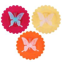 Крышка для кружки, силикон, 10,5см, "Бабочка", 3 цвета 