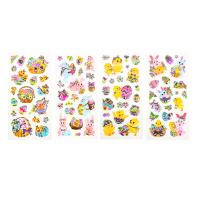 Наклейка декоративная, объемная, с фольгированным слоем, 10,7х24,7 см, 4 дизайна 