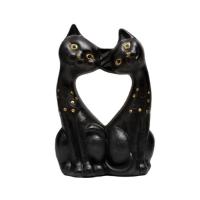 Фигура Кошки - парочка черная 25х20х10см 