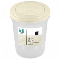 Банка для хранения продуктов Asti IDIland с закрученной крышкой светло-бежевый 1л 