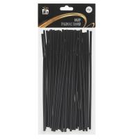 Набор трубочек с гофрой FNtastic цвет черный 50шт 