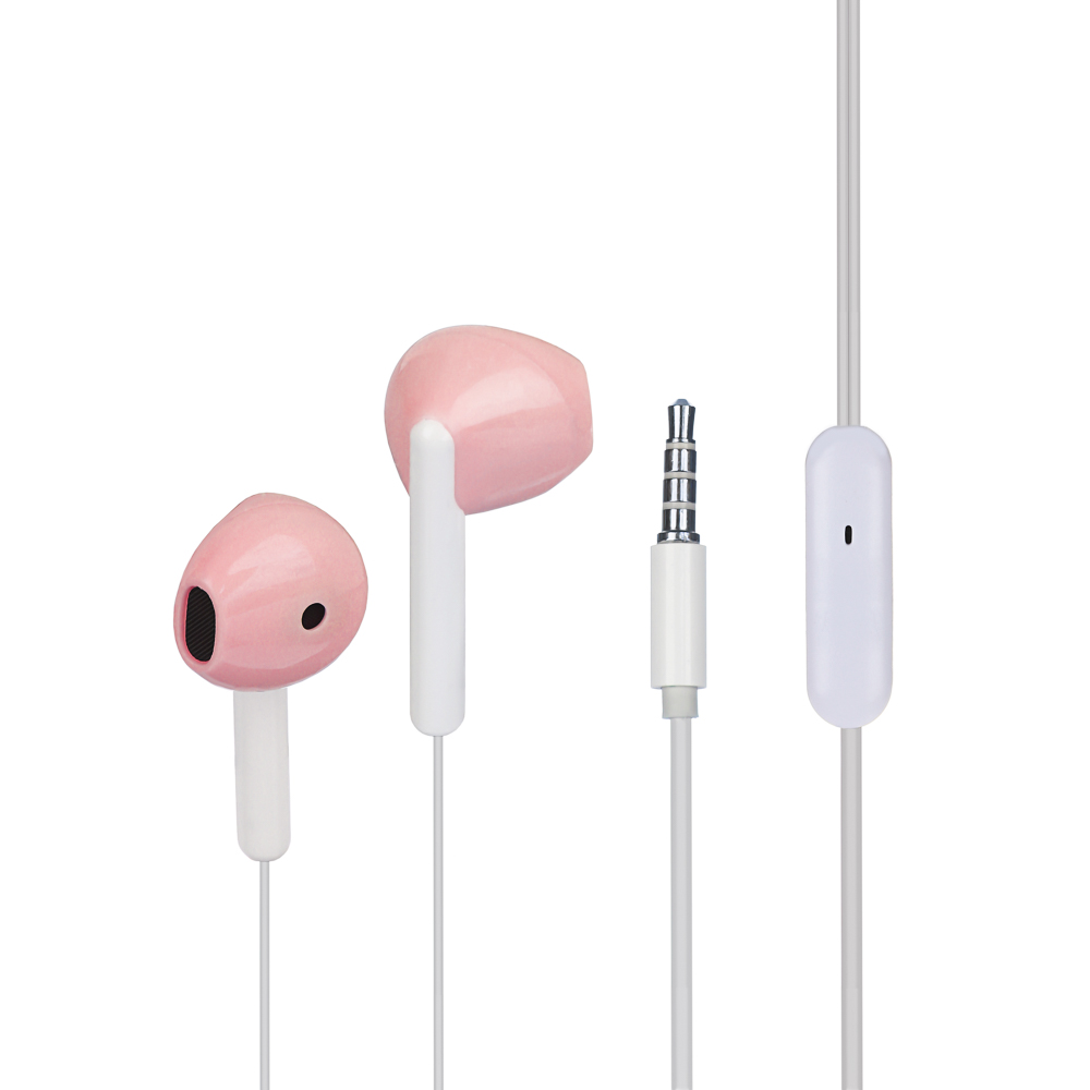 Наушники вкладыши проводные FORZA, Карамель, цветные, 120см, микрофон, пластик 