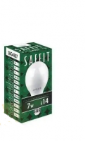 Лампа шар Saffit G45 E14 7W(560lm) 6400K 6K матовая пластик 80x45 SBG4509 55123 
