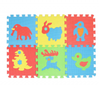 Набор матов-пазлов 6шт, мягкие, 29х29см, Животные VETTA 