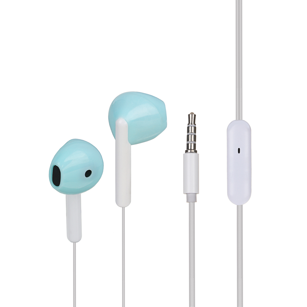 Наушники вкладыши проводные FORZA, Карамель, цветные, 120см, микрофон, пластик 