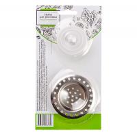 Набор для раковины решетка и пробка, 6см., нерж.сталь, CBV4141 