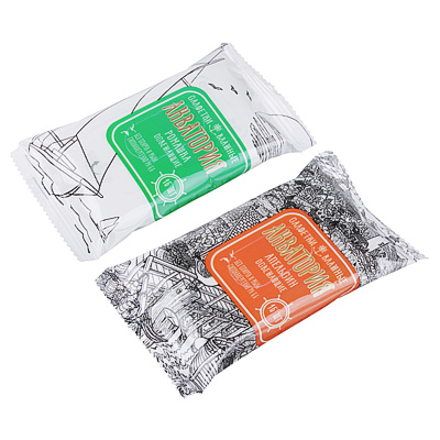 Влажные салфетки AURA, Tropic cocktail освежающие, компакт, 15 шт 