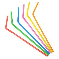 Трубочки для напитков 20шт, 265x5мм, "Фантазия", цветные 